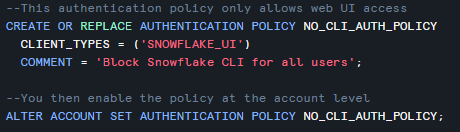 Defining an authentication policy
